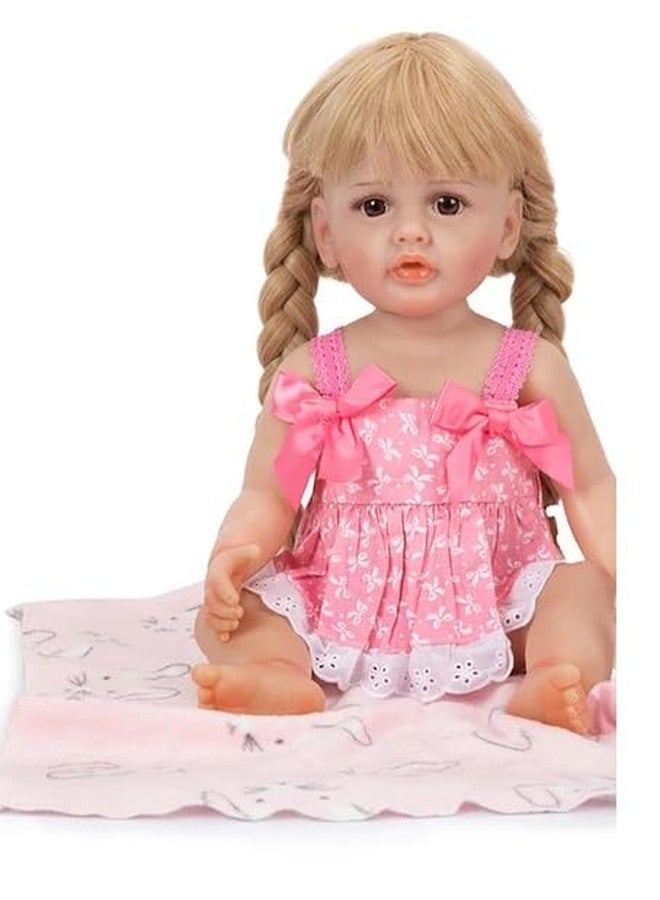 JRS TRADERS Reborn Baby Dolls,Reborn Doll Kit Lifelike Baby Doll Silicone Limbs&Head Silicone Vinyl Baby Toy for Christmas for Birthday(Brown Eyed Doll) - Image 4